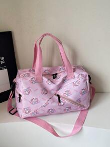 Sanrio Una bolsa de fitness pequeña para hombres y mujeres, una bolsa de viaje al aire libre, una bolsa de aislamiento seco y húmedo con cierre de cremallera, una bolsa de equipaje ajustada, una bolsa de mamá para viajes de negocios y compras, y útiles escolares para vuelta al cole