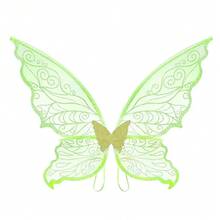 成人派对蝴蝶翅膀表演道具节日表演翅膀全新布料万圣节 - 綠色 - 查看 4