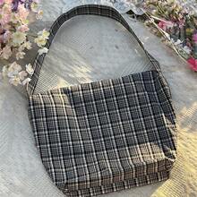 Women Shoulder Bags - 芥末綠格子 - 查看 4