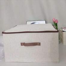 1/2 Confezione Contenitori di Immagazzinaggio con Coperchio con Zip in Tessuto di Lino, Cestini e Scatole di Stoccaggio Pieghevoli Lavabili con Manici, per Scaffali in Armadio Organizzatore di Vestiti (Beige), Decor, Decor, Decorazioni, Decorazioni, Decor, Decor, Decor, Decor, Stoccaggio, Organizzatore - Beige - Visualizzare 9