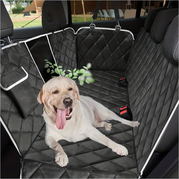 Capas para assentos de carro para animais de estimação, tapetes de carro à prova d'água para animais de estimação com janelas de malha