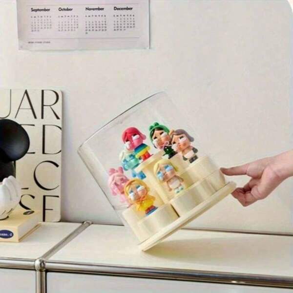 1pack Toy Figure Display Shelf, DIY Stackable Storage Unit, Dust-Proof And Moisture-Proof, Suitable For Mini Toys, Collections, Assembly Display Series
