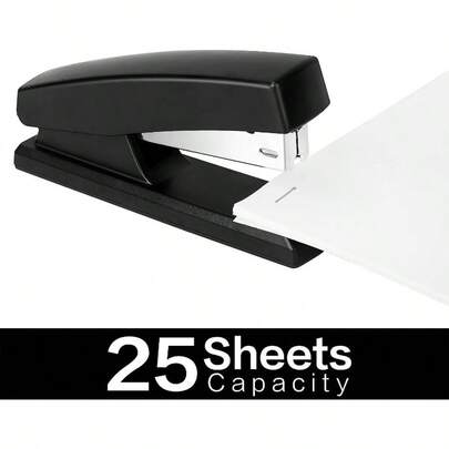 1套订书机，办公用品，省力，适合学生，可容纳20页标准小册子，12号订书机