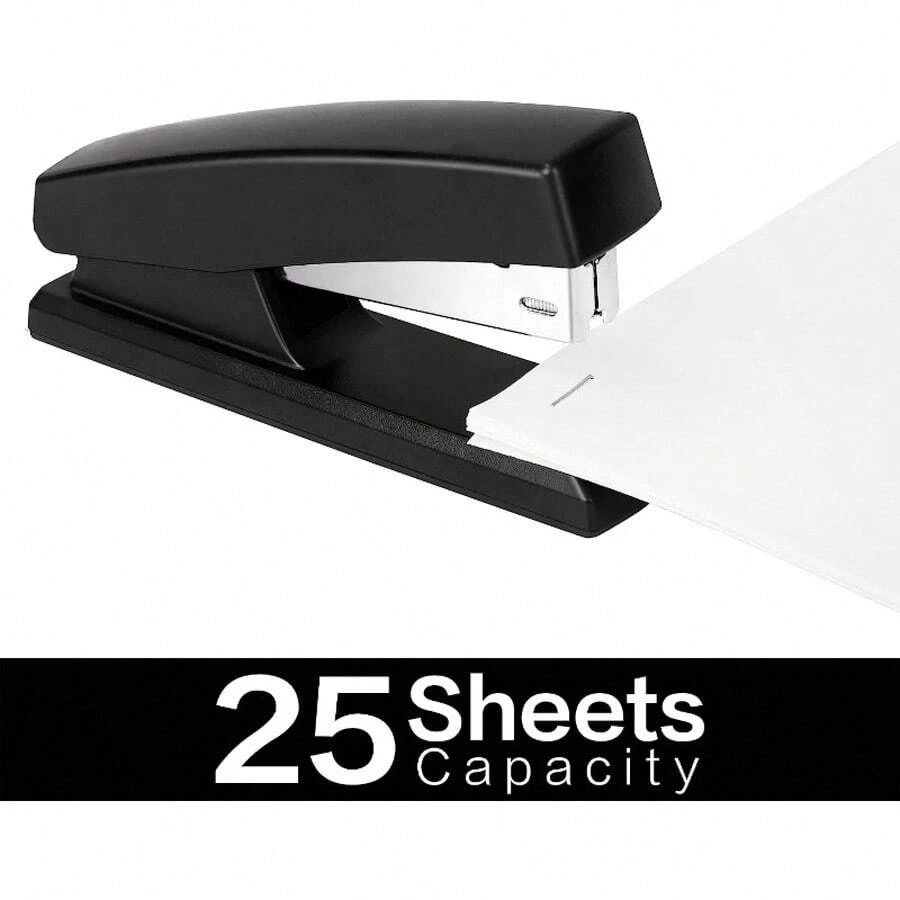 1 Set Of Stapler, Office Supplies, Labor-Saving, Suitable For Students, Accommodates Standard Booklets With 20 Pages, 12 Number Stapler - Multicolor - View 1