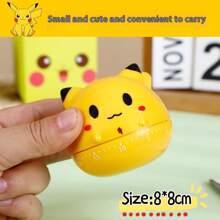 pokemon 1 Stück süßer Pikachu Modell Timer, Lernen für Studenten, mechanischer Timer für Küche und Kochen, Zeitmanagement, multifunktionale elektronische Countdown-Erinnerung und Wecker, praktisches kreatives Geschenkdekor, Geburtstag, Weihnachten, für Pokemon Fans