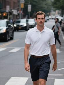 2025 Summer Men's Boyfriend Style Polo Shirt - Quick-Dry Ice Silk Lapel | All Sizes (XXS-XXL) | Ultra-Lightweight Breathable For Golf/Outdoor/Business/Casual - White - View 6