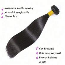 10A Cabelo Humano Liso 1/3 Pacotes 16 18 20 Polegadas Cabelo Humano Brasileiro Virgem Não Processado Pacotes de Trama Reta