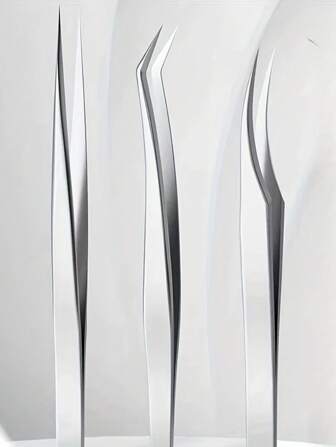 3 PEZZI Premium Pinzette in acciaio inossidabile argento di precisione, ultrasottili per sopracciglia e rimozione di barbe, adatte per la pulizia dei punti neri del viso, design a punta fine, utili per rimuovere l'acne, rendono il viso più fresco, rimuovono i pori del viso, strumenti per la bellezza facili da trasportare.