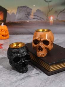 1pc Halloween Skull Design Backflow Incense Burner, Halloween Party Scene Decor Ornament Home Decor Halloween Decor Fall Decor Room Decor