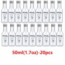 5/20/60/100PCS Mini Liquor Bottles – Versatile & Portable Plastic Containers With Airtight Seal For Spirits, Juices & Sauces – Leak-Proof, Shatterproof Plastic Mini Bottles With Airtight Latch Caps: 0.85oz/1.7oz/3.3oz/5oz Reusable Hand Washable Containers For Food Contact, Party & Wedding Favors Thanksgiving, Halloween, And Christmas Are Applicable
