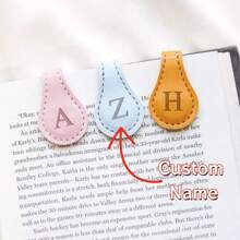 1PC Custom PU Leather Magnetic Bookmark With Personalized Name, Ideal Gift For Book Lovers And Father's Day, Birthday Party Christmas Gift For Him Her Reader, Graduation Back-To-School Gift School Supplies, Back To School