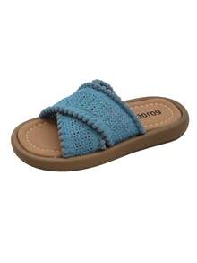 Comfortable Open Toe Girls Slippers - Breathable Lightweight Beach Sandals - Suitable For Outdoor Activities - Blue - View 10