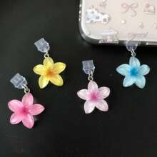 Bouchon anti-poussière pour port de charge de type C sur smartphones, tablettes et appareils électroniques, en forme de fleur de marguerite mignonne en résine. Accessoire de mode, ornement décoratif, parfait pour les amateurs d'accessoires