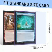 200 Stücke schwarze MTG Kartenhüllen, Größe 66*91mm, geeignet für Sammelkarten, Sportarten Karten, Baseball Karten, TCG, langanhaltend, schön, weich für Standard Karten