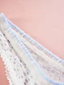 APRSEA Bộ 3 chiếc quần lót dây mảnh dễ thương, ngọt ngào, màu sắc và họa tiết ngẫu nhiên dành cho nữ, chất liệu mềm mại và thoải mái. - Nhiều màu - Xem 8
