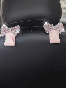 1pc/2pcs Car Hook Seat Back Front And Rear Bowknot Car Multifunctional Storage Backrest Small Hook