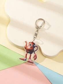 1 Pc Acrylic Strange Italian Silly Animal Shan Hai Jing TungTungTungTung Sahur/Tralalero Tralala/Lirili Larlla/Bombardiro Ctocodilo/Boneca Ambalam//Brr Brr Patapim Character Style Theme Keychain Pendant Backpack Ornament/Bag Accessories/School Bag Accessories/Purse Pendant/Friend's Gifts