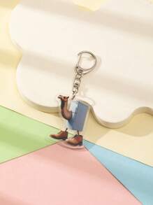 1 Pc Acrylic Strange Italian Silly Animal Shan Hai Jing TungTungTungTung Sahur/Tralalero Tralala/Lirili Larlla/Bombardiro Ctocodilo/Boneca Ambalam//Brr Brr Patapim Character Style Theme Keychain Pendant Backpack Ornament/Bag Accessories/School Bag Accessories/Purse Pendant/Friend's Gifts