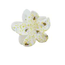 1pc Fashionable Floral & Bee Print Hair Clip - Y2K Style Chic Hair Accessory, Cute Flower Hair Clip For Women, Durable Resin Flower Hair Barrette, Ladies Summer Hair Clip Fashion Hair Accessories Flower Claw Clips