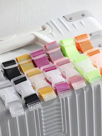 旅行行李扣带便携式旅行挂带防丢夹带包挂扣行李固定带夹可调节行李带释放扣用于旅行手提箱捆绑带行李侧挂扣带实用户外车载旅行背带