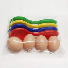 1 Set Easter Egg Balancing Spoon Amusing Sports Egg Tray Balancing Spoon Balancing Race Game