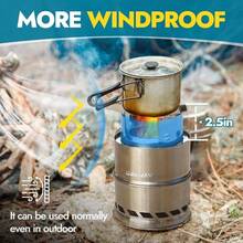 Canway Camping Stove Wood Stove Backpacking Stove Portable Stainless Steel Wood Burning Stove Nylon Carry Bag Outdoor Backpacking Hiking Traveling Picnic BBQ - como en la foto - Ver 2