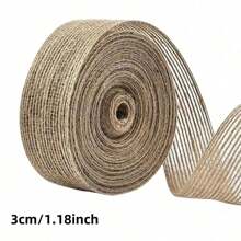 10M/Roll 6mm-50mm Mesh Burlap Trim Natural Jute Burlap Ribbons Vintage Rustic Linen Ribbon DIY Craft Gift Wrapping Wedding Decora