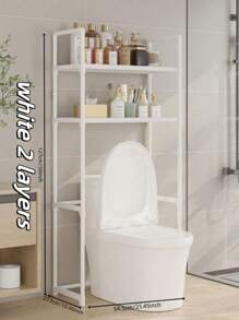 1pc Practical Bathroom Toilet Organizer Rack, 2-3 Layer Easy Assembly Bathroom Over Toilet Storage Rack, Freestanding Toilet Space Saver Shelf, Suitable For Home Decor And Bathroom Storage In Summer