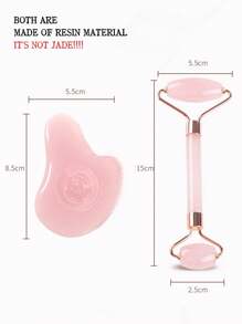 1 pieza Juego de masajeador facial rosa que incluye rodillo de doble masaje y tabla de masaje, tabla con textura en forma de flor de camelia, varilla de doble masaje, diseño portátil adecuado para uso personal, regalo y uso con productos para el cuidado de la piel, ayuda al levantamiento facial, gran regalo para el Día de la Mujer o el cumpleaños de una mujer