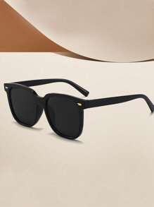 1 paire, lunettes de mode carrées Y2K unisexes pour la plage, l'été, la photographie et le port quotidien. Accessoires de lunettes de mode