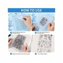 Sello de silicona transparente con fondo de vida marina y animales oceánicos, para manualidades de scrapbooking, álbumes de fotos, tarjetas decorativas y decoración del hogar, de 6.3x4.33 pulgadas
