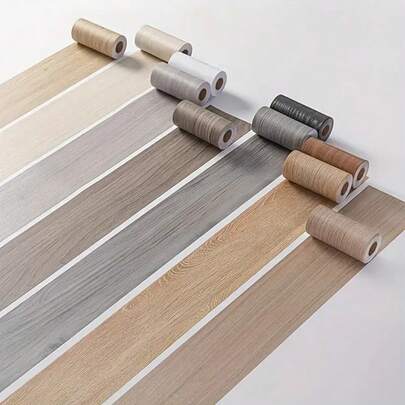 1 Roll 5m X 10cm Self-Adhesive Wood Grain Edge Banding - For Home Decoration, Door Frame Covering, Hole Repair, Door Frame Wall Edge Decoration, Suitable For DIY