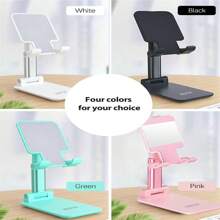 VIKEFON Foldable Mobile Phone Holder Stand Tablet Desk Mount Table Adjustable Desktop Live Slouchy Bracket Support For All Phones Compatible With IPhone, Android Phone, Gift For Birthday, Family, Friends Phone Stand, Phone Accessories Compatible With IPhone, Android Phone, Gift For Birthday, Family, Friends