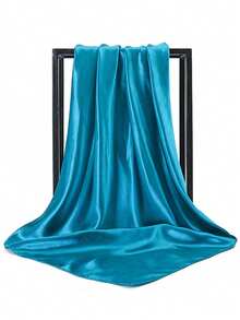 1件装女士纯色缎面大方巾/头巾,头巾配饰,光滑柔软的缎面披肩/围巾,经典百搭设计,适合日常佩戴,也可作为连衣裙围巾。 - A - 查看 32