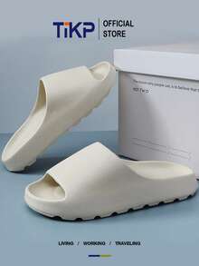 TIKP Herren leichte Slip-On EVA Pantoffeln, lässige rutschfeste Slides, offene Zehenpartie für Innen/Außen Strand Dusche, geeignet für alle Jahreszeiten - Verschiedenfarbig - Übersicht 8