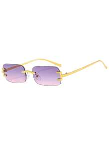Lunettes de soleil carrées en métal pour hommes et femmes, lunettes à monture fine , convenant pour la protection solaire en été, les vacances à la plage, les sports de plein air, les fêtes, la conduite, la pêche, le cyclisme, les achats et la prise de photos