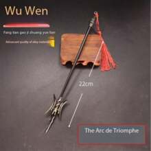 2025 Style, Metal Model Desktop Decoration Collectibles, Surrounding 22cm Bu Fang Tian Blade Crescent Moon Blade Collection Gift Box Metal Craft Ornament Prop, Gifts For Friends, Colleagues, Couples, Festival, Rewards