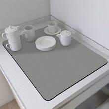 1PC Super Absorbent Diatomaceous Earth Coffee Mat Kitchen Counter Dishes Drying Mat Anti Slip Drying Mat For Kitchen Dining Table Bathroom Pet Feeding Dishes Tableware Coffee Machine Sink Thanksgiving Mother's Day Easter Gifts - Multicolor - View 16