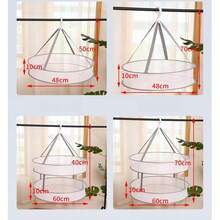 1 pieza Tendedero grande de capacidad sin deformación, se pliega para ahorrar espacio, red de secado de ropa, prevención de deformación, secador de ropa plegable, percha de secado portátil para viajar, adecuado para artículos pequeños y grandes, herramienta de secado ahorradora de espacio - Multicolor - Ver 3