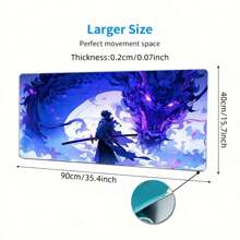 Game Dragon Boy Pattern MousePad, Anime Mouse Pad, Desktop Pad, Sewed Edge Mouse Pad Keyboard Pad Suitable For Gamers And Office School Supplies,Back To School