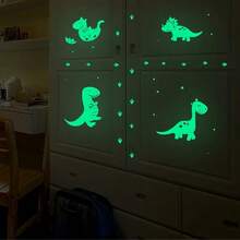 夜光恐龙爪印墙贴 - 自粘可移除PVC贴纸，适用于儿童卧室、游戏室、客厅天花板装饰、婴儿房、女孩房装饰、婴儿用品、装饰品 - 牆藝 - 查看 7