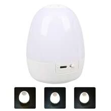 1 pezzo Luce notturna a forma di guscio d'uovo con LED, lunga durata della batteria, luce a battito per protezione degli occhi, adatta per l'allattamento notturno del bambino, lampada da tavolo, lampada da comodino per camera da letto