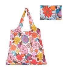 1 Stück (mit Münztasche) modische bedruckte Tragetasche mit großem Fassungsvermögen, tragbare faltbare Einkaufstasche, Schultertasche, wiederverwendbare Tasche