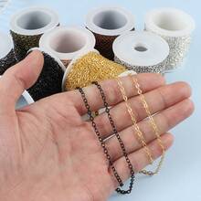 1pc 10m O-Ring Chain 1.5mm Cross Chain Retro Style DIY Hairpin Tassel Decorative Jewelry Craft Supplies - Multicolor - View 5