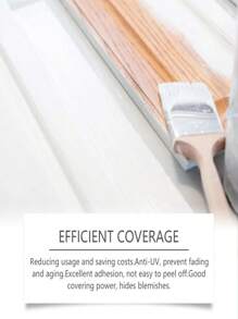 Pittura decorativa a base d'acqua per mobili in legno, ante di armadi, porte e finestre. Pittura a base d'acqua bianca, nera e multiuso per il legno, con un pennello multiuso. Gesso multiuso.