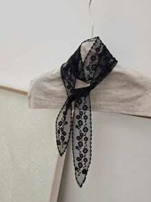1 buc moale și elegantă eșarfă din dantelă eșarfă botanică la modă broderie birou doamnelor încheietura părului benzi eșarfă turban eșarfă gât prosop