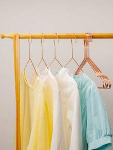 10/20 Golden Metal Hanger (42cm In Length, Made Of Metal, With Minor Scratches; Black Spots Are Normal And Do Not Affect Usage), Designed To Hang Ties And Scarves, Space-Saving, Suitable For Wardrobes. Ideal For Autumn, Holidays, Rooms, Home, Bedrooms, Spring, Minimalist-Style Settings, And Can Complement Summer Tops As Decoration.