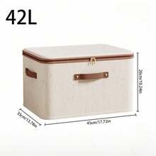 1/2 Confezione Contenitori di Immagazzinaggio con Coperchio con Zip in Tessuto di Lino, Cestini e Scatole di Stoccaggio Pieghevoli Lavabili con Manici, per Scaffali in Armadio Organizzatore di Vestiti (Beige), Decor, Decor, Decorazioni, Decorazioni, Decor, Decor, Decor, Decor, Stoccaggio, Organizzatore - Beige - Visualizzare 13