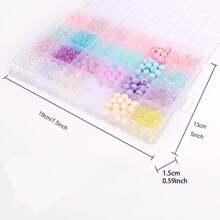 Glas Perlen Armband Bastel-Set, 8mm runde Perlen DIY Schmuckherstellung Hochzeits-Zubehör Acryl Pony Perlen Geschenke