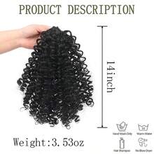 Short Ponytail Extension, Curly Ponytail Wig Synthetic Women's Curly Ponytail, Suitable For Fluffy Small Curly Drawstring Ponytails, Very Natural Wig 14 Inches